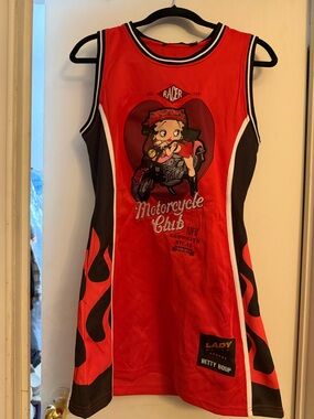 Betty Boop Red and Black Racer Tank Dress